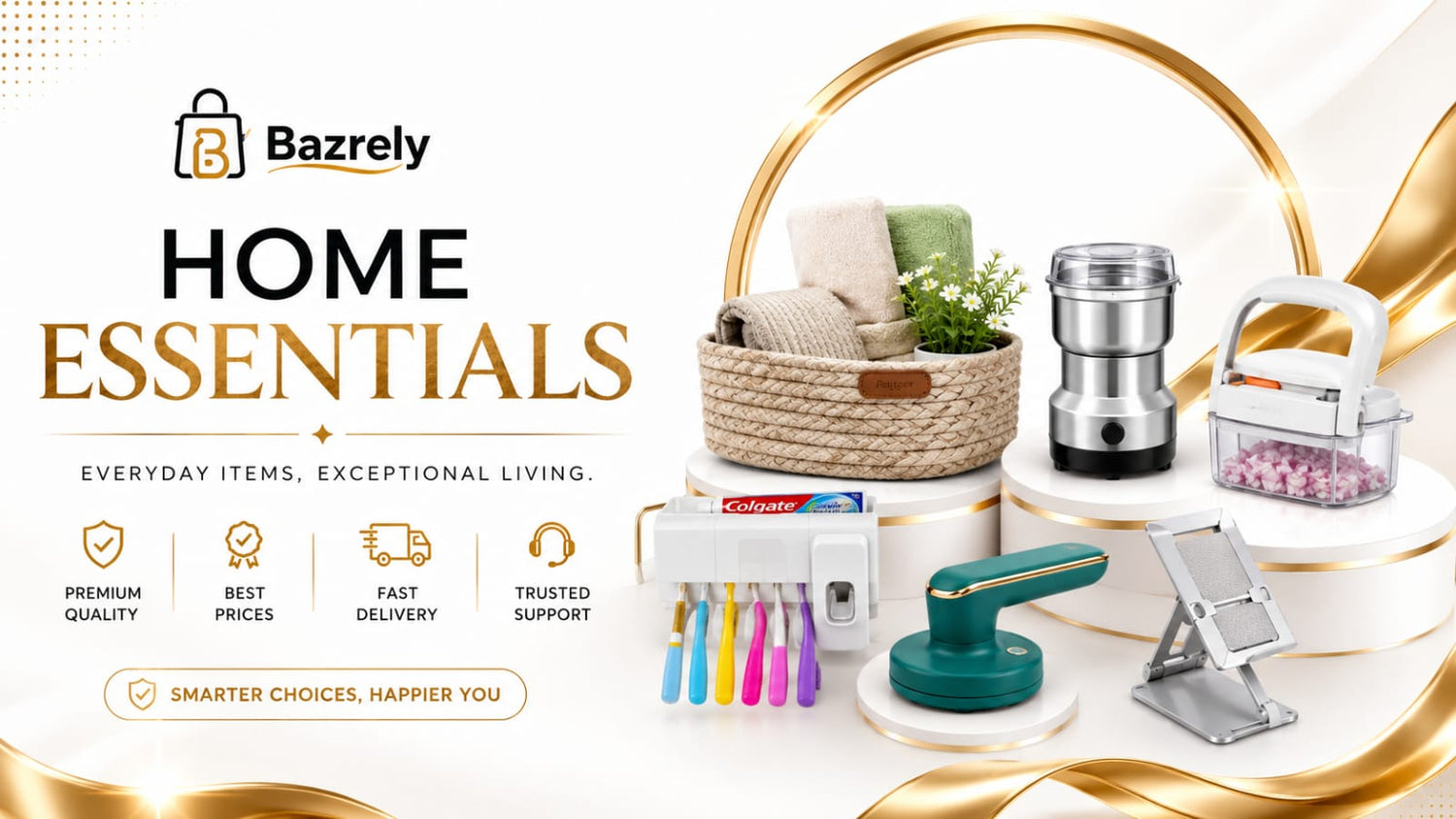 Home Essentials Collection – Pink Kitchen Caddy with Utensils, Spoons and Plant Decor