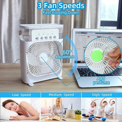 Portable Air Cooler Fan with Humidifier on Study Table
