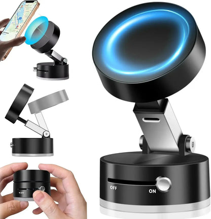 360° magnetic foldable car phone mount – all views
