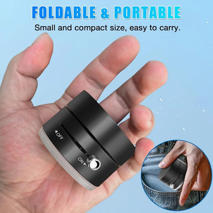 Compact magnetic phone mount held in hand