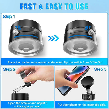 360° magnetic car mount – fast and easy installation