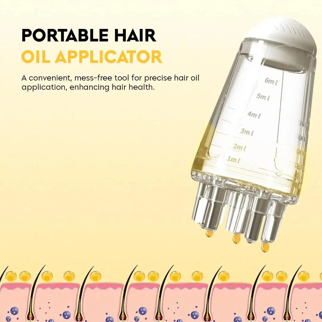 Portable Scalp Applicator - Root Massage Comb for Hair Growth