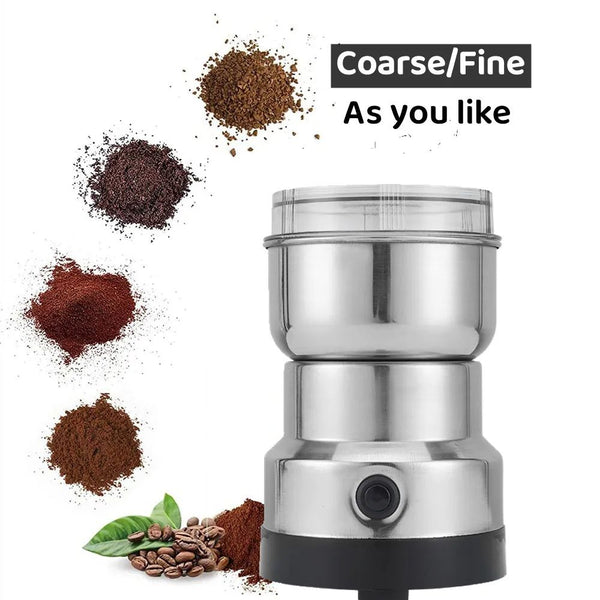 Electric Masala Grinder for Dry Spices – Coarse to Fine Grinding, Stainless Steel Body
