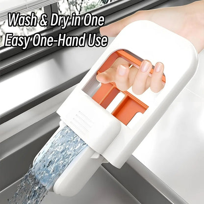 Mini Squeegee Wiper in Use - Cleaning Window and Glass Surface