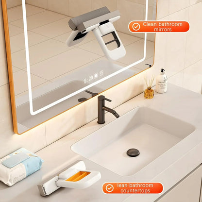 Portable Cleaning Wiper for Bathroom Mirror and Sink Area