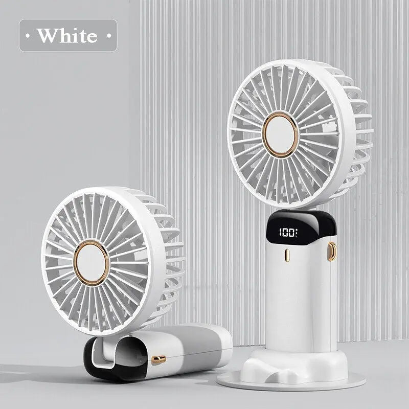 Mini Portable Fan Power Bank Combo - Travel Friendly Cooling Device