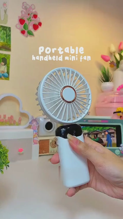 Foldable Desk & Hand Fan with Phone Charging Function - USB Rechargeable-Demo-Video