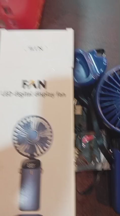 2-in-1 Power Bank Fan - Fast Charging & Strong Airflow, Free Delivery Pakistan